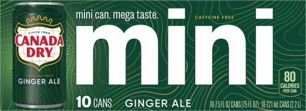 2X-Canada Dry Ginger Ale Soda Mini Cans - 7.5 fl oz - 10 pk