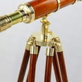 thumbnail image 6 of Solid Brass Polished Telescope With Red Varnished Tripod Stand, 6 of 6