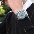 thumbnail image 3 of Reloj de pulsera cronógrafo de cuarzo para hombre CURREN con correa de cuero., 3 of 4