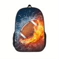 thumbnail image 3 of Burning Football Design American Football Backpack - Perfect for Teen Boys & Girls!, 3 of 5