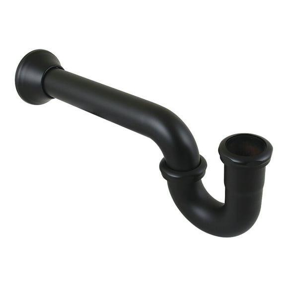 Kingston Brass CC5180MB 1-1/4" P-Trap with Bell Flange, 18" Length, 18 Gauge, Matte Black