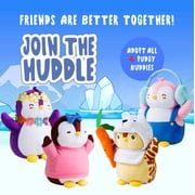 Pudgy Penguins Plush Buddie (1) with Giraffe Skin and a Teddy Bear Hat Black and White Penguin with Multicolor Accessories