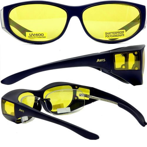 3 Escort Safety Glasses Fits Over Most Prescription Eyewear EAR LOCKS & Pouch 