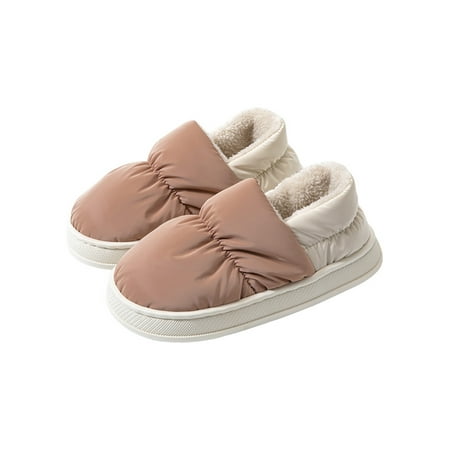 

Tenmix Women Winter Warm Shoe Memory Foam Slippers Plush Lined Booties Slipper Home Moccasins Daily Soft Comfort House Shoes Dark Pink 7-7.5