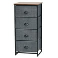 thumbnail image 1 of Gymax Commode à 4 Tiroirs Tour de Rangement Table d'Appoint Présentoir Mobilier pour la Maison Noir, 1 of 7