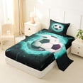 thumbnail image 2 of Erosebridal Football Ball Games Twin Sheet Sets For Kids Boys,Soccer Sport Theme Bedding 3-Piece, 2 of 6