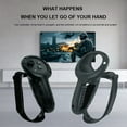 thumbnail image 3 of husxh Anti Slip Anti Throw Grip Cover Kit Silicone Battery Cover Removable Battery Controller Case Kit with Wrist Knuckle Strap Rocker Cap for Meta Quest 3 VR Accessories, 3 of 9