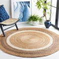 thumbnail image 2 of SAFAVIEH Natural Fiber Darrin Geometric Area Rug, Natural/Grey/Ivory, 6' x 6' Round, 2 of 8
