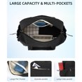 thumbnail image 5 of QYMHOODS Waterproof Travel Duffel Bag with Multi-Pockets and Luggage Strap,Black, 5 of 6