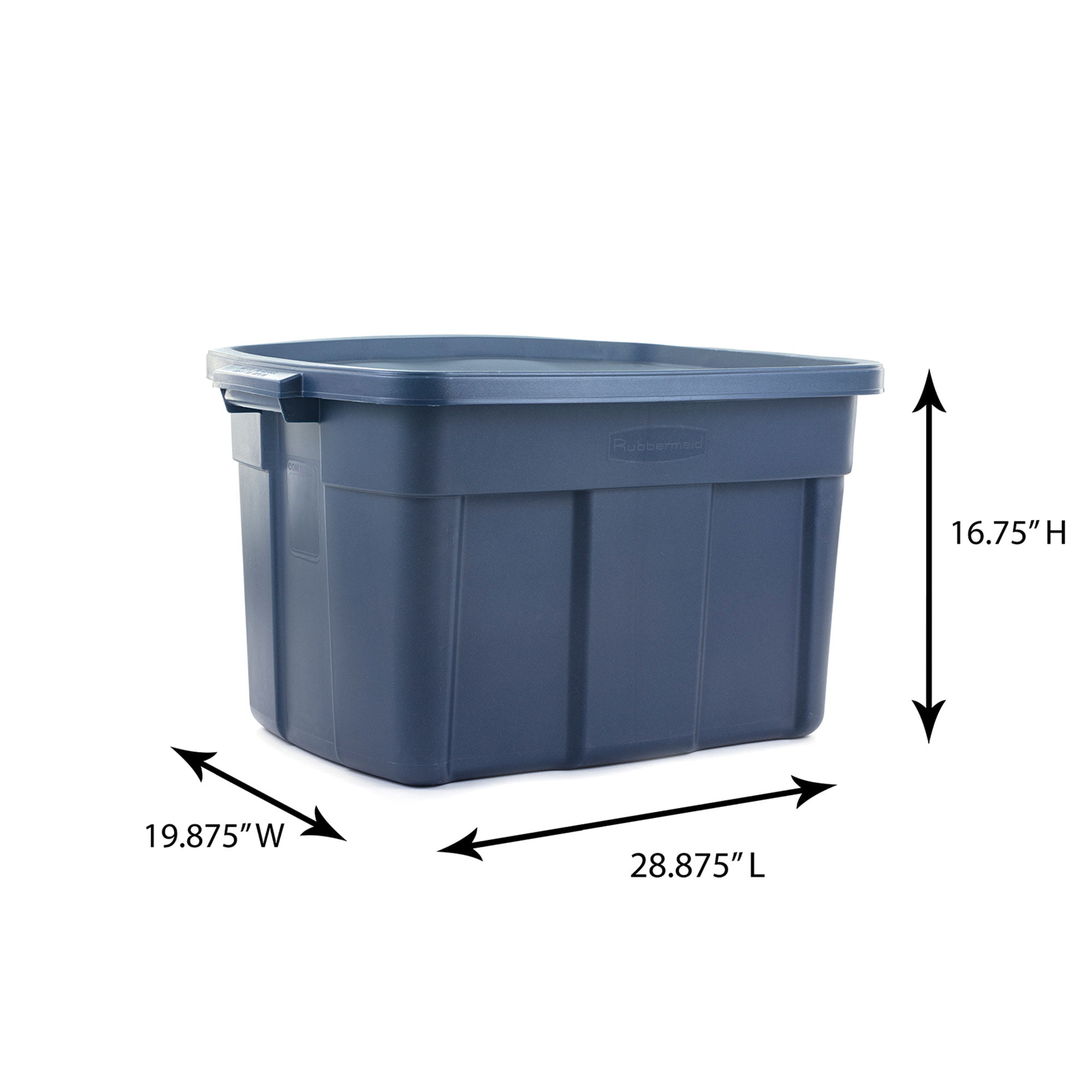 Rubbermaid Roughneck 25 Gallon Stackable Storage Container, 4 Pack 