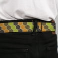 thumbnail image 4 of Buckle-Down Belt, Seatbelt Buckle Belt, Honeycomb Greens Orange, Youth 22 to 32 Inches, 4 of 9