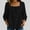 Black, variant on CYMMPU Women's Summer Bow-Tie Square Neck Blouse, Puff Sleeve Lightweight Casual Top Light Blue XXL