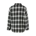 thumbnail image 6 of Michellecmm Female Shirt, Adults Plaid Turn-Down Collar Long Sleeve Tops Single-Breasted Blouse for Spring Fall, S/M/L/XL/XXL, 6 of 9