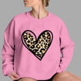 thumbnail image 5 of Qepwscx Long Sleeve Woman Shirts Valentine'S Day Crewneck Sweatshirt Leopard Printed Tees & Blouses Tops, Tees & Blouses Pullover Sweatshirt Spring Fall Graphic T-Shirtholiday Tshirt, 5 of 5