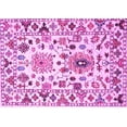 thumbnail image 1 of Ahgly Company Indoor Rectangle Abstract Pink Contemporary Area Rugs, 4' x 6', 1 of 4
