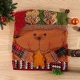 thumbnail image 4 of 3 piezas de fundas navideñas para sillas de comedor, decoración de mesa navideña, funda trasera de silla con gorro de Papá Noel para decoración navideña de restaurantes, festivales y fiestas 51, 4 of 5