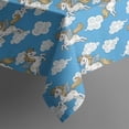 thumbnail image 5 of Blue Cartoon Winged Unicorn Cloud Pattern Square Tablecloth,Waterproof Square Table Cover,Wipeable Spillproof Washable Table Cover for Home Kitchen Party Decor 60"x60"(152x152cm), 5 of 6