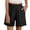 Z-Black272, variant on JIAYUE Women's Shorts Casual Loose Fit Everyday Wear Comfortable Relaxed Solid Color Lace Hem Elastic Waist For Spring Summer Autumn Trendy Female Bottoms
