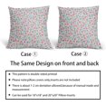 thumbnail image 5 of Spring Daisy Floral Pillow Covers 18X18 Inch Pale Pink Blue Vintage Flowers Decorative Pillow Cases Set of 2 Block Print Cotton Linen Throw Pillows Farmhouse Decor For Sofa Couch Cushion Outdoor, 5 of 6