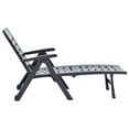 thumbnail image 3 of vidaXL Chaise Longue Pliante en Plastique Anthracite, 3 of 5