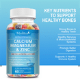 thumbnail image 3 of Calcium, Magnesium and Zinc Gummies with Vitamin D3 - Supports Bone Health & Immune Function - Dietary Vitamin Supplements for Women, Men(2 Pack), 3 of 7