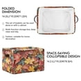 thumbnail image 2 of Ryvnso Leaf Fall Autumn Storage Basket Large Bin Foldable Boxes Toys Organizer 14.2x10.2x8.3in 2 PCs, 2 of 8