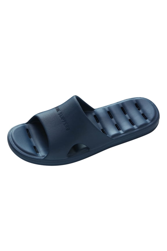 Fashion All Seasons Men Slippers Flat Non Lightweight Home Bathroom Waterproof Comfortable Hollow Sole Design