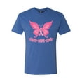 thumbnail image 2 of Wild Bobby, Butterfly Pink Ribbon Faith Hope Love, Breast Cancer Awareness, Men Premium Tri Blend Tee, Vintage Royal, Small, 2 of 5