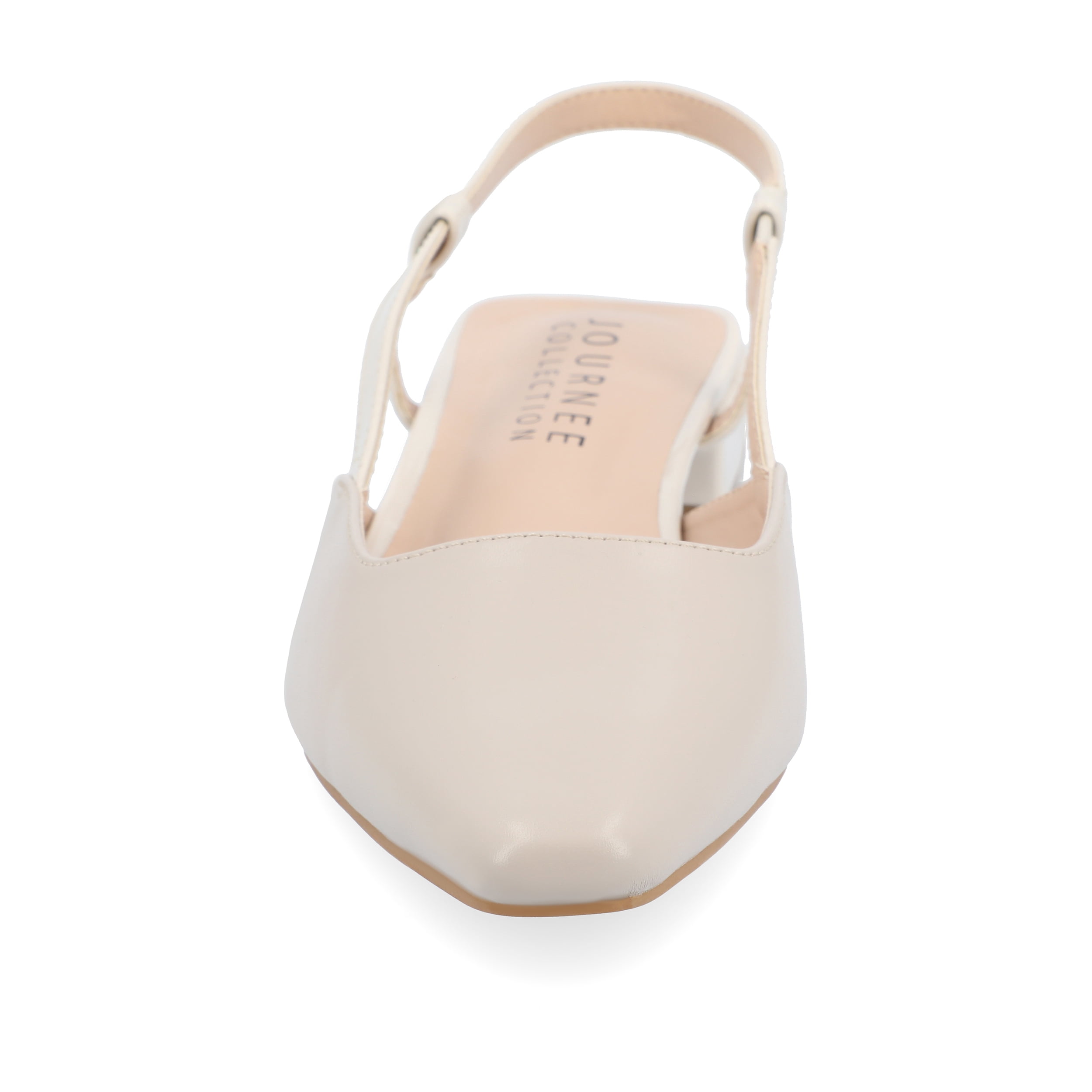 Journee Womens Paislee Sling Back Block Heel Square Toe Flats