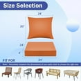 thumbnail image 3 of Outdoor Seat Cushion Set, Waterproof & Fade Resistant Patio Chair Cushions, Outdoors Cushion for Patio Furniture, 24 x 24 x 4 Inch, Outdoor Couch Cushions with Handle and Ties, Spice, 3 of 14
