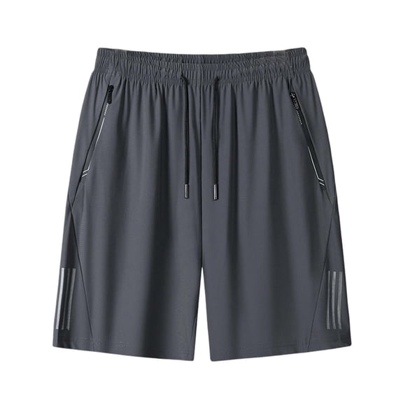 Cethrio Boys Athletic Shorts Size 14-16, Elastic Waist Summer Quick-drying Casual Kids Running Shorts Gray