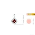 thumbnail image 4 of ANGARA Natural Diamond Framed Ruby Clover Pendant in 14K White Gold for Women (Size-2mm) | July Birthstone, Birthday, Anniversary, Jewelry Gift for Women | Natural Ruby Necklace, 4 of 9