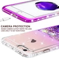 thumbnail image 5 of SPY Case for Apple iPhone SE 3 2022/iPhone SE 2 2020 / iPhone 6 6S 7 Liquid Glitter Phone Case Cover with Tempered Glass Screen Protector - Purple/Clear, 5 of 5