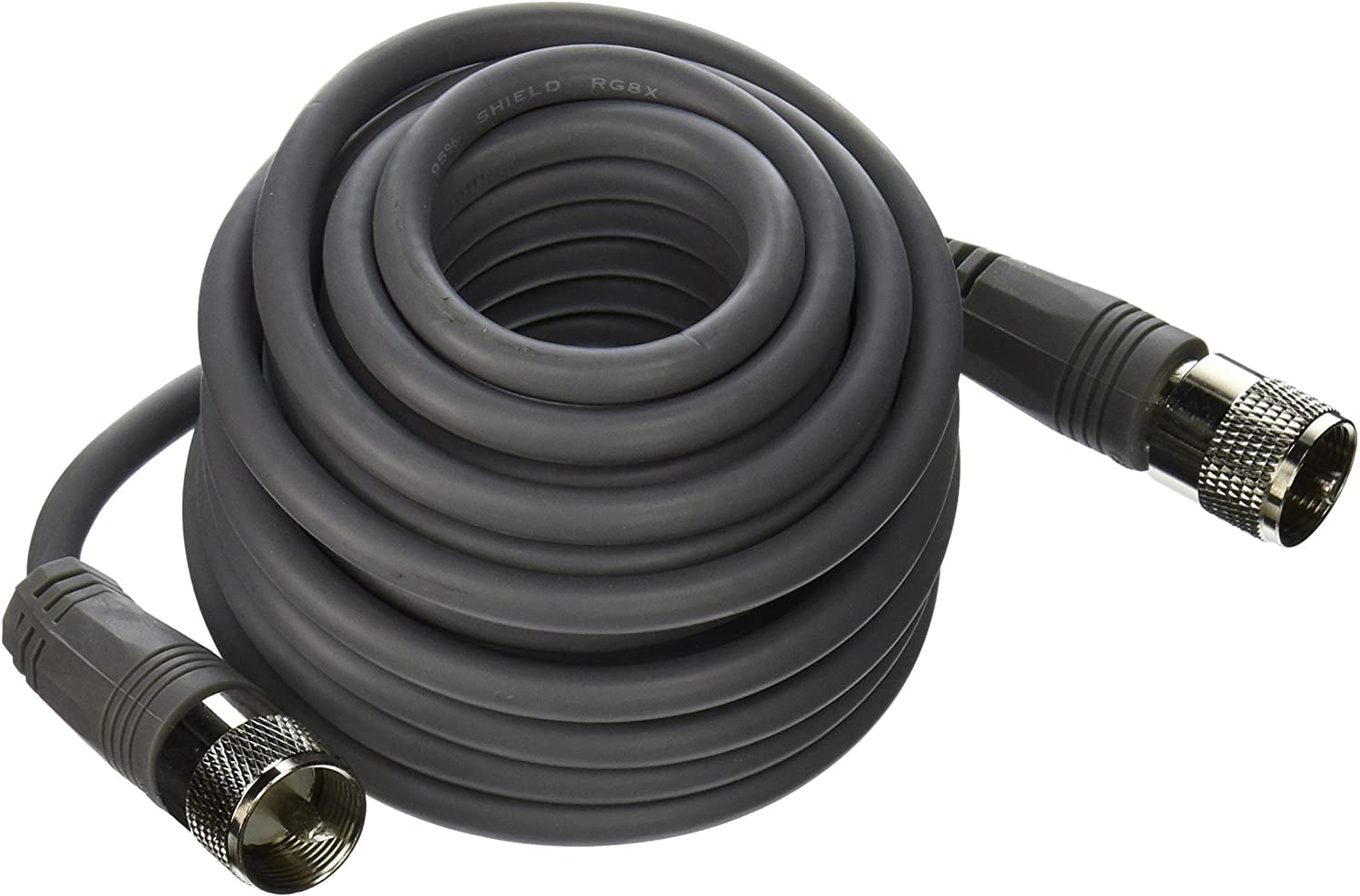 RoadPro RP8X18 Gray 18' CB Antenna Coax Cable with PL259 Connectors