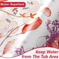thumbnail image 4 of Red Shower Curtains Bathroom - Eucalyptus Leaf Plant Shower Curtain with 12 Hooks, Floral Shower Curtain Inspired by Nature for Bathroom Decoratin-72x78, 4 of 6