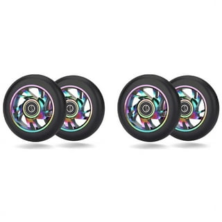 4 Pcs 110mm Scooter Replacement Wheels with Bearing Stunt Scooter Pu Wheels  for Rocking Cars, Extreme