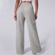 thumbnail image 4 of Pantalones deportivos de cintura alta y pierna ancha con bolsillos para mujer: pantalones joggers informales y prácticos para ropa deportiva, tejido Dacron, 4 of 4