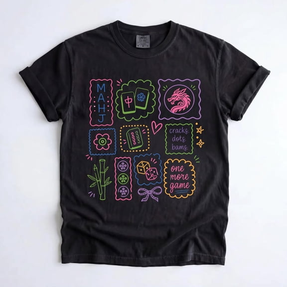 Mahjong Player Graphic T-Shirt, Tile Game Club Tee, Funny Game Night Gift for Mahjong Lovers