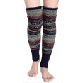 thumbnail image 1 of Women Knee High Socks Winter Bohemian Boot Cuffs Knit Crochet Leg Warmers, 1 of 5