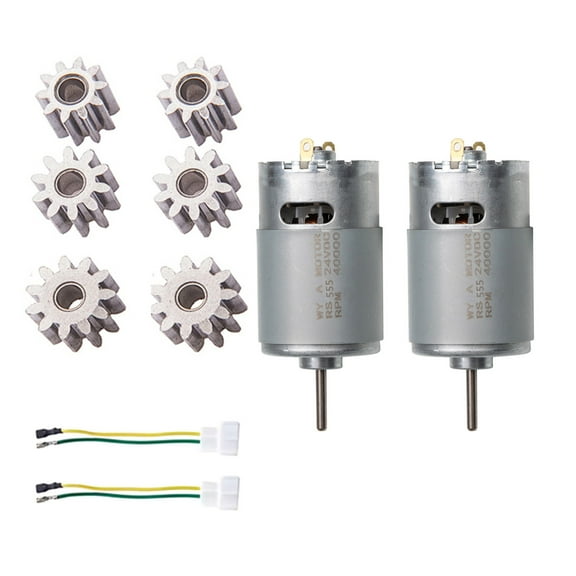 2PCS Powerful RS555 24V Electric Motor Easy Install For Kid Remote Control Car Replacement Motor All Terrain Ride On Toy