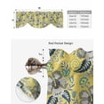 thumbnail image 6 of Tie Up Valance Curtain for Kitchen, Retro Abstract Cashew Flower on Yellow Rod Pocket Short Curtains Adjustable Tie-Up Shade Valances, Boho Ethnic Style Window Treatment for Bathroom Living Room Bedroom, 6 of 7