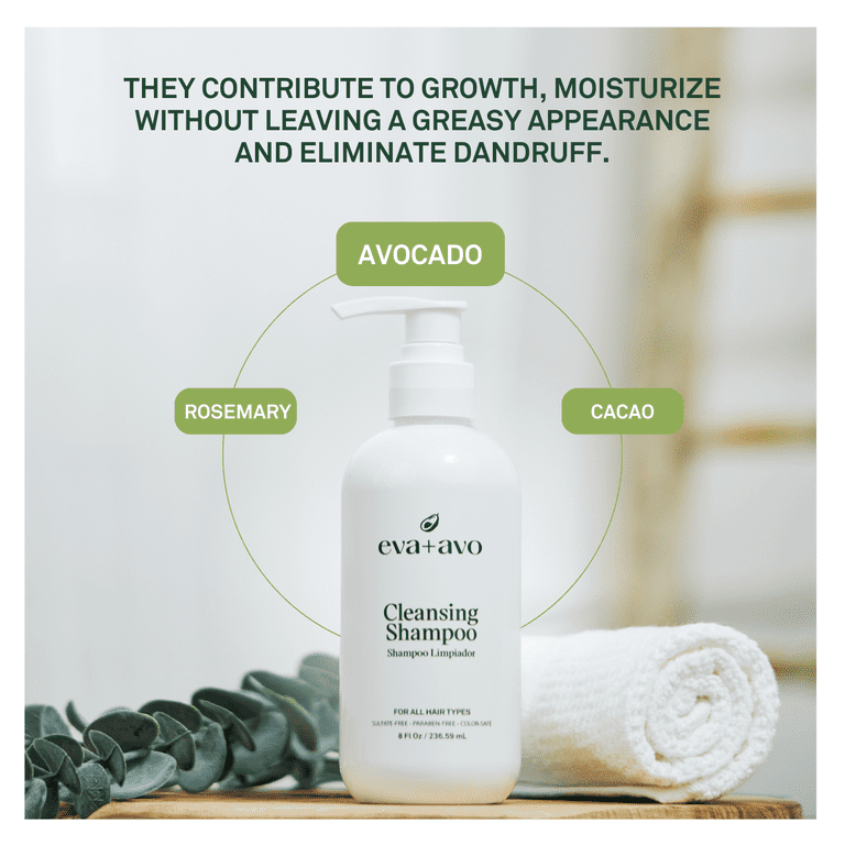 Eva + Avo Sulfate Free Shampoo with Avocado Oil, 8 fl oz photo 6