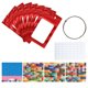 thumbnail image 1 of Herramientas Pintura Diamantes Bricolaje Bolsas Auto Adhesivas 50 Piezas para Suministros Artesanía () Rojo, 1 of 9