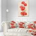 thumbnail image 3 of Designart Bunch of Poppies Vector Art - Floral Throw Pillow - 12x20, 3 of 5