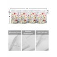 thumbnail image 4 of Valances for Windows Spring Watercolor Rod Pocket Cafe Window Treatments Valance Curtains for Kitchen Bathroom Laundry Basement Windows 42"x12", 4 of 9
