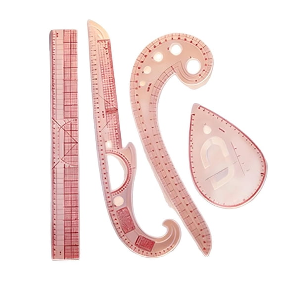 WINDLAND Acrylic Dressmaking Ruler Sewing Measurement Ruler Set Of 7Pieces Rulers For Clothing Alteration And Fabric Cutting