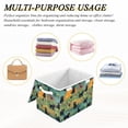 thumbnail image 6 of Yayeee Collapsible Cube Storage Bin with Lid Fabric Closet Decorative Basket with Handles, Floral Black Cats Pattern, 6 of 7
