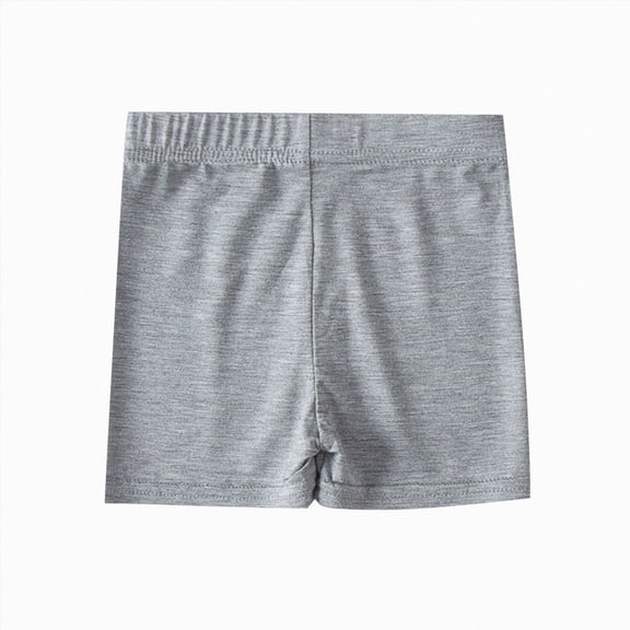 Splozh Toddler Girl Briefs Underwear Kids Girls Dance Shorts Solid Color Breathable Bike Shorts Potty Training Underwear,Grey,6-7 Years