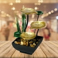 thumbnail image 3 of Tabletop Water Fountain Ornament Waterfall W/LED Light Water Landscape Crafts for Outdoor/Indoor Decor Yoga SPA Gift, 3 of 8