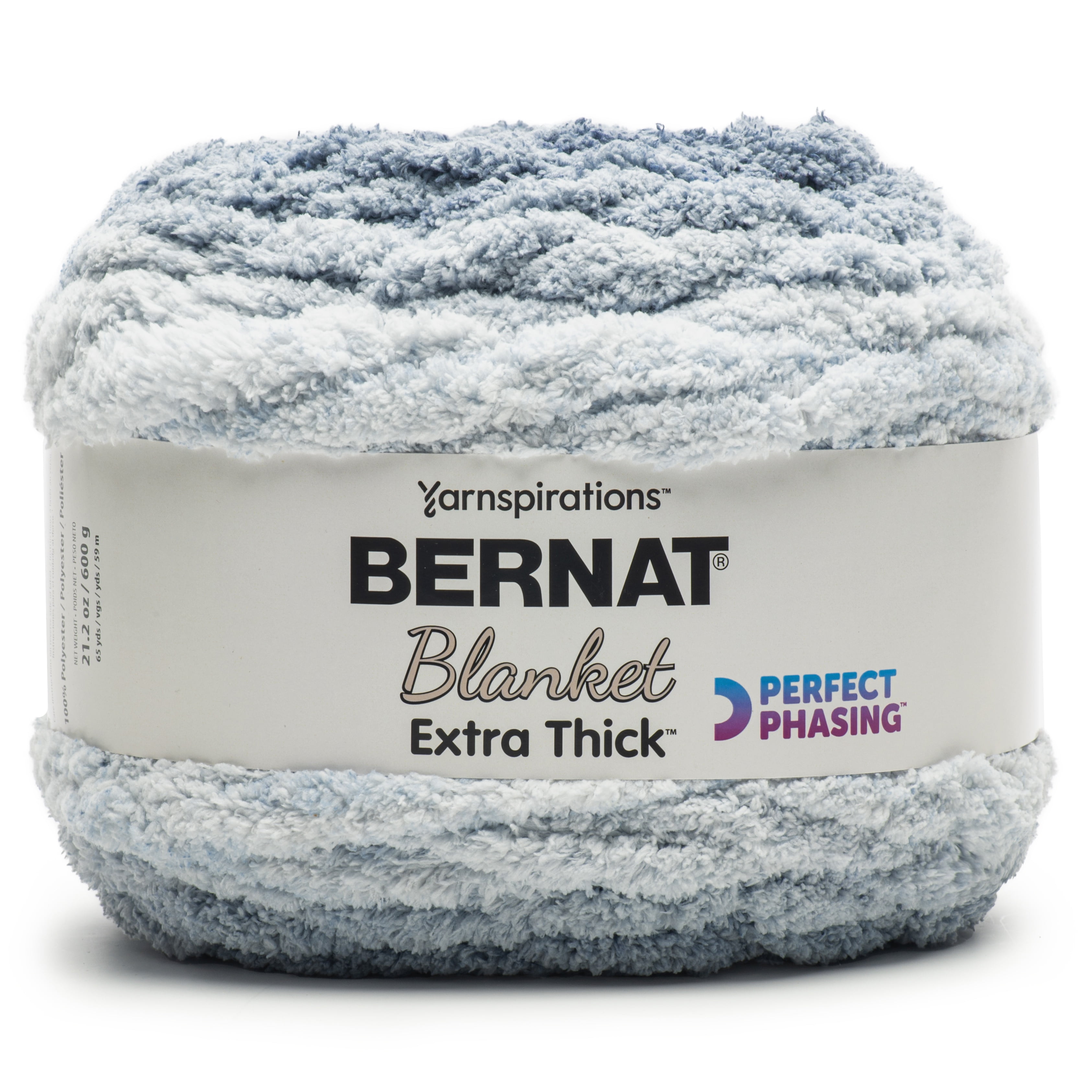 Bernat® Blanket Extra Thick Perfect Phasing™ #7 Jumbo Polyester Yarn, Concrete 21.2oz/600g 65 Yards